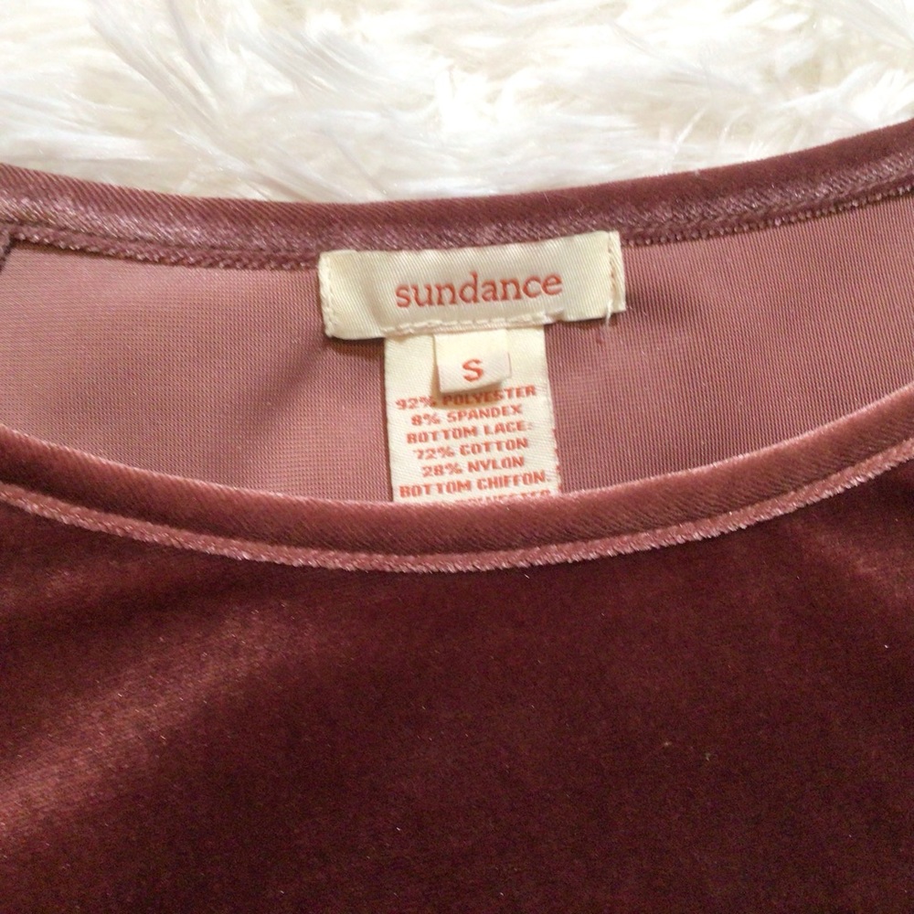 Sundance Velvet Grace Lace Top Lagen Utah Southwestern Boho Rose Lagenlook West - Picture 4 of 4